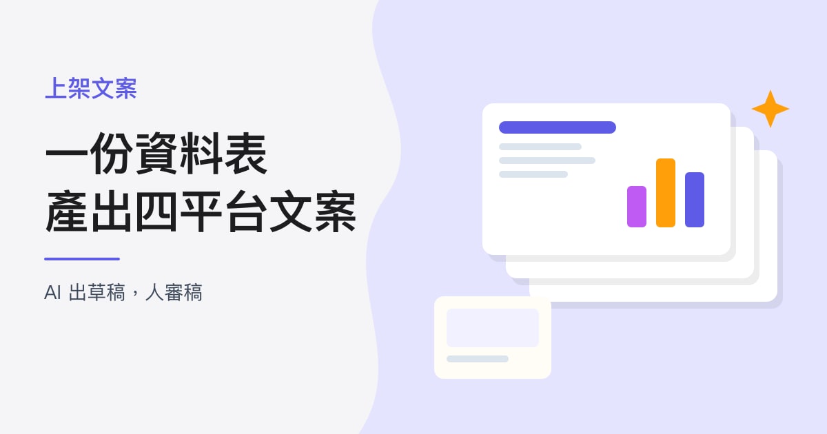 封面:上架文案|一份資料表,產出四平台文案